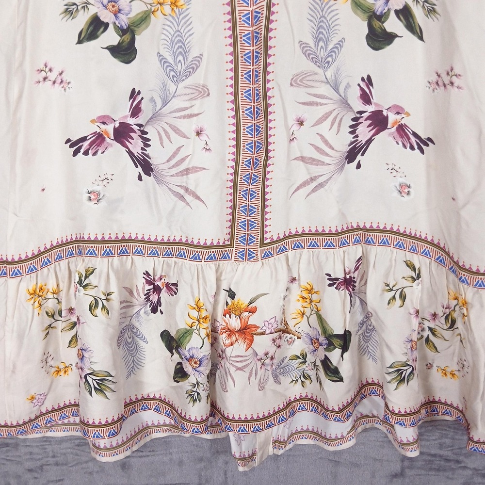 Johnny Was Jade Loren Mini Dress Womens M Willah Floral Bird Puff Sleeve NWT - Picture 11 of 15